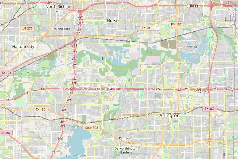 Map of the Arlington service area