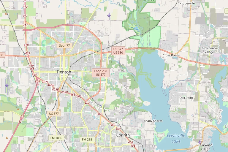 Map of the Corinth service area