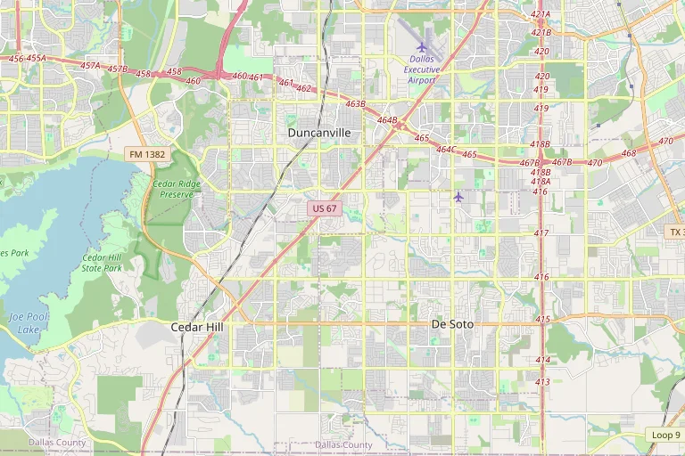 Map of the DeSoto service area