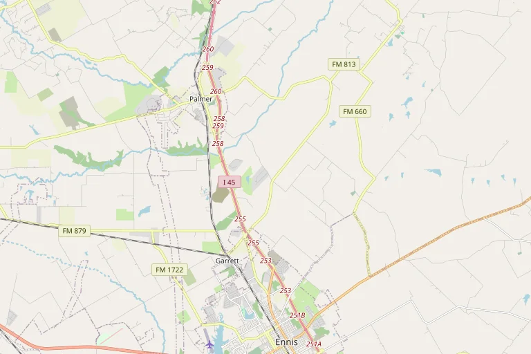 Map of the Ennis service area