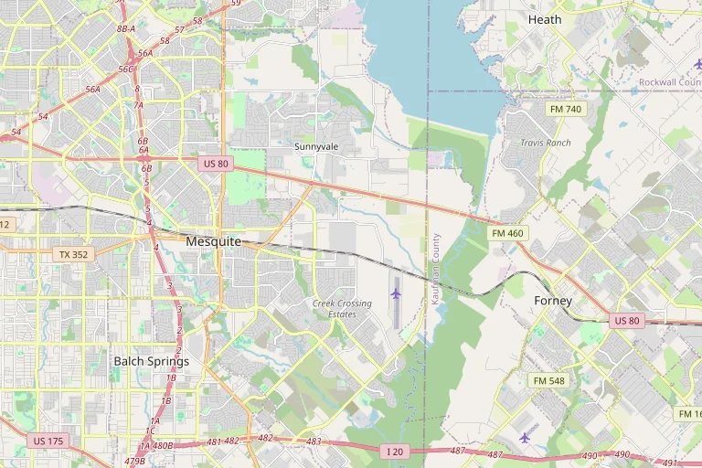 Map of the Forney service area