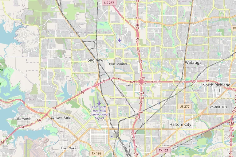 Map of the Haltom City service area