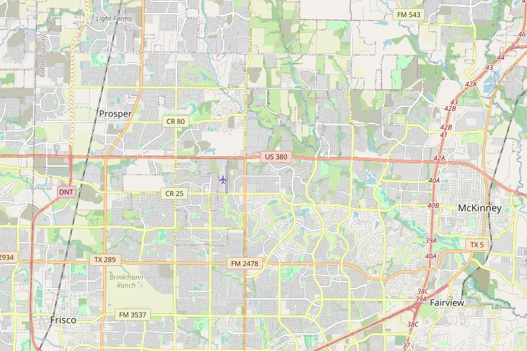 Map of the McKinney service area