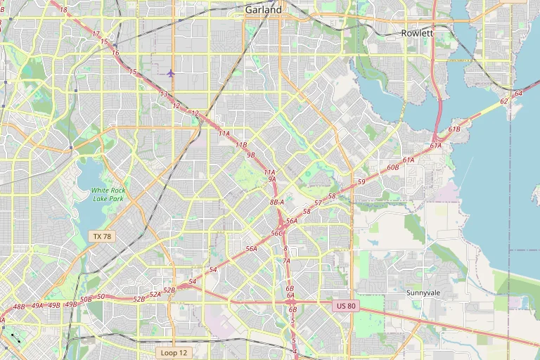 Map of the Mesquite service area