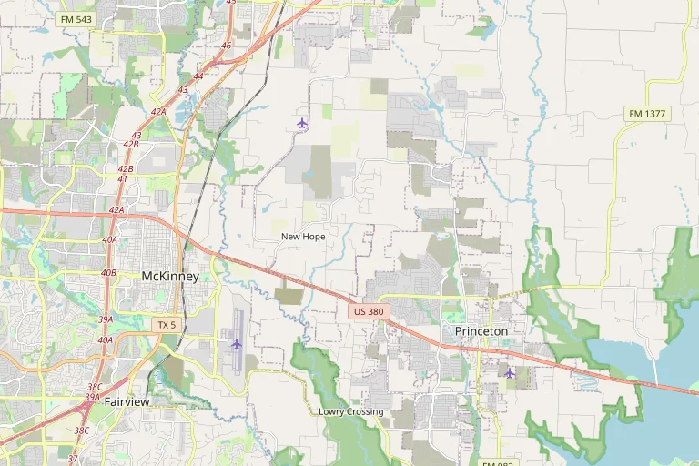 Map of the Princeton service area