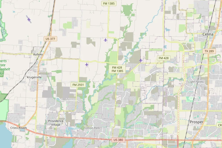 Map of the Prosper service area