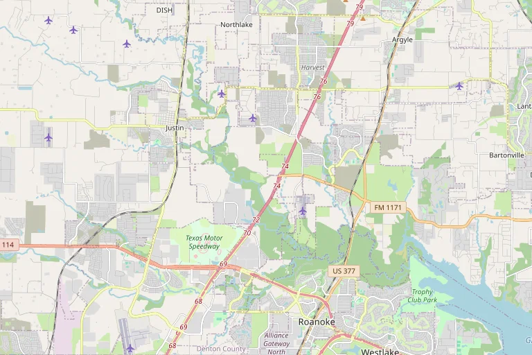Map of the Roanoke service area
