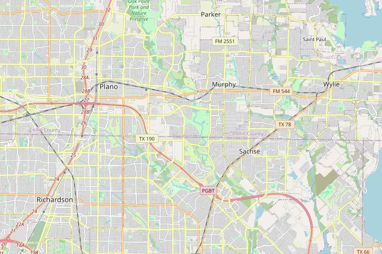 Map of the Sachse service area
