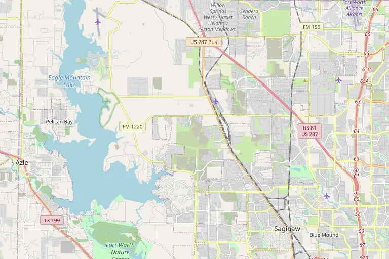 Map of the Saginaw service area